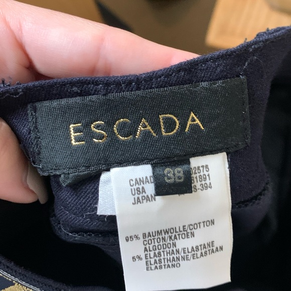 Escada Star Gold Star Embellished Black Trouser Pant 8 - Picture 7 of 8